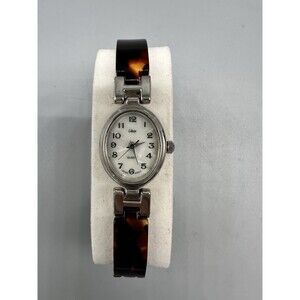 Collezio Faux Tortoise Link Watch 7” New Battery Works!